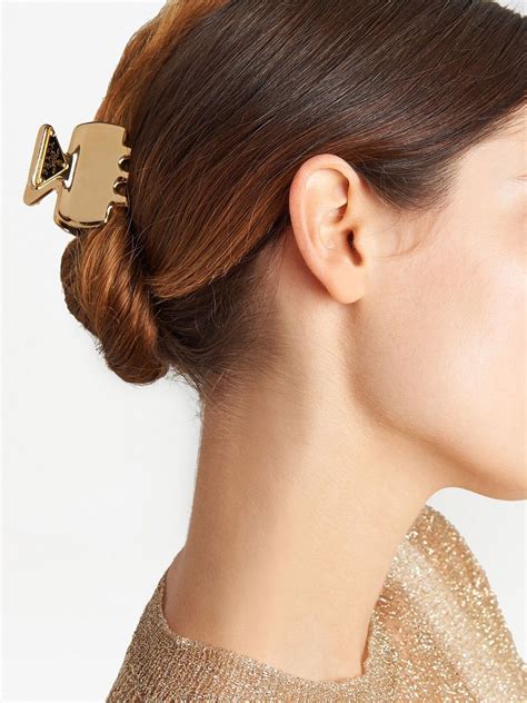 prada gold hair clip|prada hair claw.